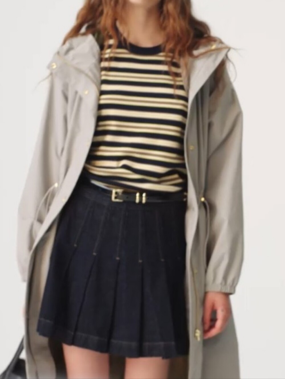 J. Crew Thin Spazzolato Italian Leather Belt - Black, Gold hardware - Picture 2 of 10